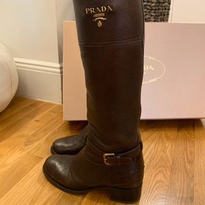 Prada Riding Boots, 38 (7.5-8) with original box